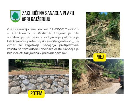 SANACIJA PLAZU PRI KAJŽERJU pe 23. 8.